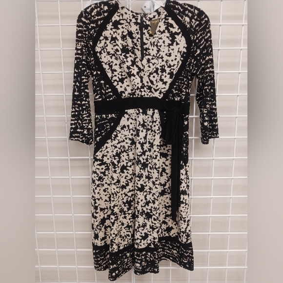 Taylor For A Pea In The Pod Maternity Woman's Black Beige Dress Size XS - Picture 6 of 9